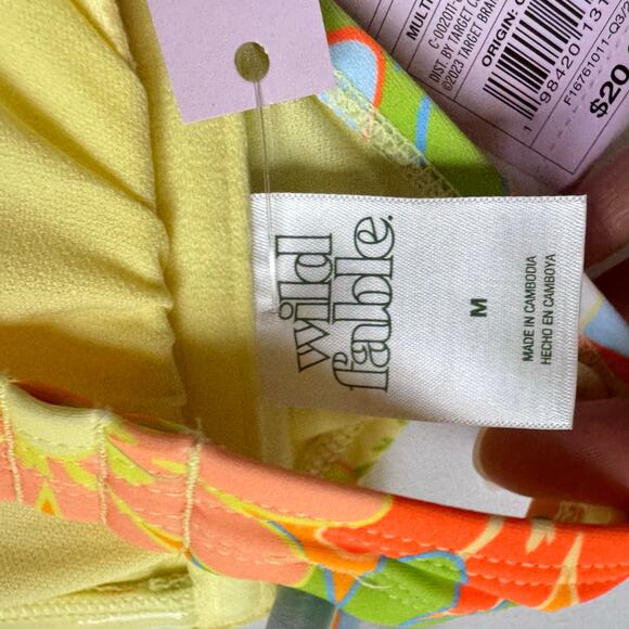 Wild Fable Women’s Floral Bikini Size S Size M Cheeky Bottom Bandeau Top NEW - Picture 13 of 14